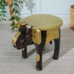 Antique Gold Decorative Side Table for Home Décor