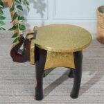 Antique Gold Decorative Side Table for Home Décor - Image 3
