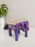 Elephant Stool Table – Hand-Painted Decorative Side Table for Home Décor