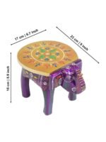 Elephant Stool Table – Hand-Painted Decorative Side Table for Home Décor - Image 3