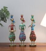 Handcrafted Metal Tribal Musician Showpiece Set