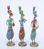 Handcrafted Metal Tribal Musician Showpiece Set - Image 4