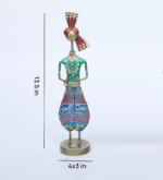 Handcrafted Metal Tribal Musician Showpiece Set - Image 2