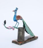 Peacock Metal Pen Holder – Decorative Desk Organizer & Stationery Holder for Office and Home - Image 2