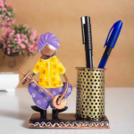 Rajasthani Musician Metal Pen Holder
