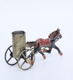 Handcrafted Horse Cart Metal Pen Holder – Decorative Desk Organizer for Office & Study Table - Image 7