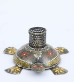 Handcrafted Turtle Design Metal Pen Holder – Decorative Desk Organizer & Stationery Holder - Image 3