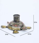 Handcrafted Turtle Design Metal Pen Holder – Decorative Desk Organizer & Stationery Holder - Image 5