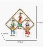 Handcrafted Metal Tribal Musicians Wall Art – Traditional Indian Folk Art Decorative Wall Hanging - Image 2