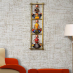 Rajasthani Lady Musician Metal Wall Art Panel