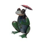 Handcrafted Decorative Frog with Umbrella Figurine - Image 6