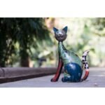 handcrafted decorative cat figurine - Image 5