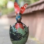 Handcrafted decorative rabbit figurine