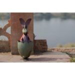 Handcrafed Decorative Egg Rabbit figurine - Image 2