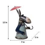 handcrafted decorative Donkey with Umbrella - Image 4