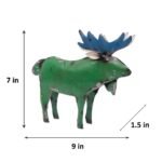 Handcrafted Recycled Iron Moose Figurine - Image 3