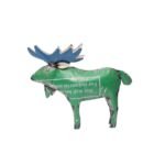 Handcrafted Recycled Iron Moose Figurine - Image 4