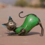 Handcrafted Decorative Cat Figurine