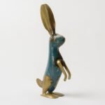Handcrafted Decorative Gold Bunny Figurine - Image 7