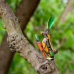 Handcrafted Decorative Gold Bunny with Carrot