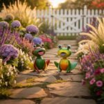 Handcrafed Ornaments Frogs Garden - Image 6