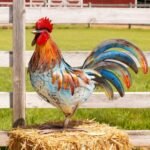Handcrafed Decorative Rooster Chicken Statues - Image 4