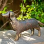 Handcrafed Decorative Golden Dog Figurine
