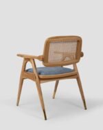 Fario Study Chair Mid-Century Modern Rattan Armchair - Image 8