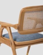 Fario Study Chair Mid-Century Modern Rattan Armchair - Image 7