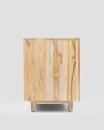 Jodhpur Crafts Premium Solid Wood, 10 Minutes Assembly (Legs Only), Aesthetic Rattan Doors, Mid Century Entertainment Center for Living Room, TV Stand for 65" TV, Dark Chocolate (Honey Colour) - Image 3