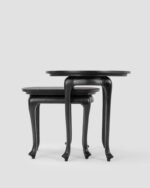 Jodhpur Crafts Solid Sheesham Wood Nesting Table for Living Room | Set of 2 Stools | Warm Chestnut Finish (Basic Assembly Required) - Image 6