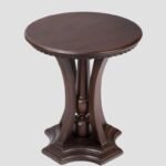 Jodhpur Crafts Sheesham Wood Round Side End Table (Teak Finish)