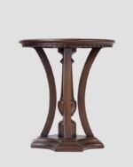 Jodhpur Crafts Sheesham Wood Round Side End Table (Teak Finish) - Image 6