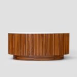 Jodhpur Crafts Fluted Coffee Table in Marble top