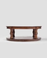 Jodhpur Crafts Wooden Coffee Table | Engineered Wood Coffee Table for Living Room with Book Storage, (36 L x 20 W x 15 H Inches) | Rectangle Shape - Columbian Walnut Finish - Image 5