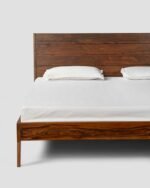 Jodhpur Crafts Sheesham Wood Queen Size Bed with Box Storage Wooden Double Bed Cot Palang with Headboard Panel for Bedroom Living Room Home Furniture (Honey Finish) - Image 4