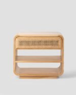 Jodhpur Crafts Home Collection Yates Natural Brown/Natural Rattan 1-Drawer Nightstand Bedside Accent Table (Fully Assembled) - Image 7