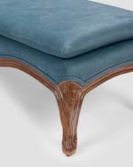 Jodhpur Crafts Bed Stool Bench Solid Wood Upholstered Bench - Velvet Cushion - Functional Seating at Bedside for Bedroom, Living Room, Hallway, Entryway, Foyer End of Bed Storage ( Color : Blue , Size : 140*53*47cm - Image 5