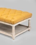Jodhpur Crafts Finchottoman brant yellow tufted top yellow tufted top wooden Original Packaging Handmade to Measure - Image 6