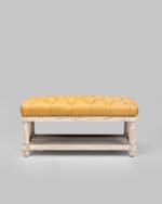 Jodhpur Crafts Finchottoman brant yellow tufted top yellow tufted top wooden Original Packaging Handmade to Measure