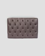 Jodhpur Crafts. Holly Ottoman Tufted Ottoman Bench - 50 inch Wide Upholstered Bonded Leather Rectangle Ottoman in Distressed Brown, Traditional Bench for Bedroom or Living Room with Nail Head Trim and Carved Legs - Image 6