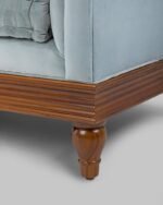 Jodhpur Crafts Chaise Lounge with Scroll Arms, Modern Velvet Fabric Upholstered Recliner Chair Sofa Couch with Solid Wood Legs, Sleeper Sofa Bed - Image 6