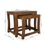 Jodhpur crafts sheesham Wood Nested Side Tables in Honey Finish - Image 6