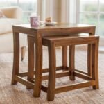 Jodhpur crafts sheesham Wood Nested Side Tables in Honey Finish