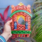 Jodhpur Crafts Handcrafted Wooden Jharokha Traditional Wall Hanging (10 Inch/Multicolor) for Wall Decor, Home Decor, Room Decor, Photo Frame and Gifts