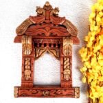 Jodhpur Crafts Peacock Motifs Wooden Traditional Rajasthani Jharokha for Wall Decor - Image 2