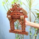 Jodhpur Crafts Peacock Motifs Wooden Traditional Rajasthani Jharokha for Wall Decor - Image 4