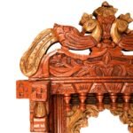 Jodhpur Crafts Peacock Motifs Wooden Traditional Rajasthani Jharokha for Wall Decor - Image 13