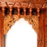 Jodhpur Crafts Peacock Motifs Wooden Traditional Rajasthani Jharokha for Wall Decor - Image 15