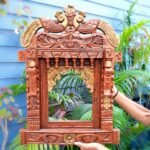 Jodhpur Crafts Peacock Motifs Wooden Traditional Rajasthani Jharokha for Wall Decor - Image 5